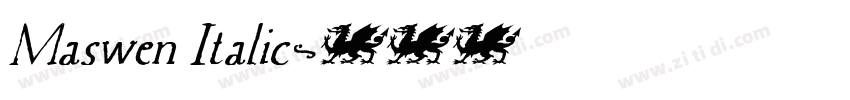 Maswen Italic字体转换